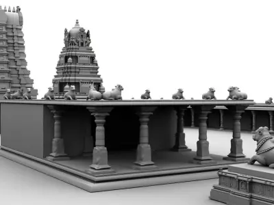 hindu temple 3d model 3D model