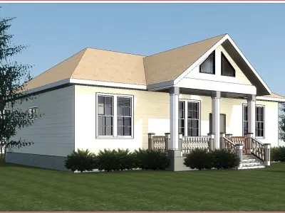 3 Bedroom House Model 3D model