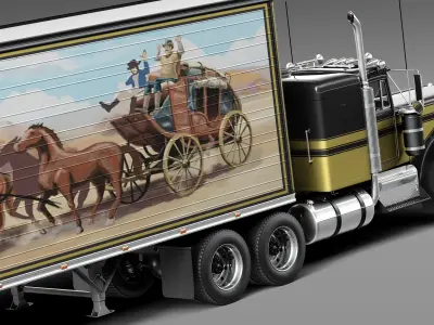 Kenworth W900 1974 Smokey And The Bandit 3D model