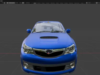 Subaru Impreza WRX STI X Low-poly 3D model