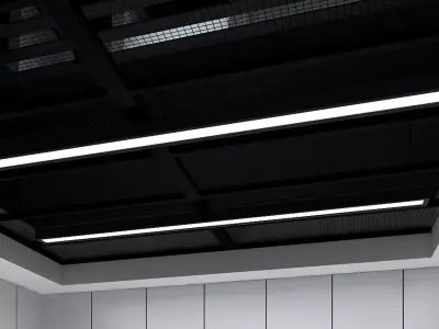 Modern Gym Locker Room 3D model