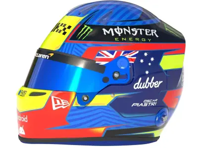 F1 Oscar Piastri Helmet 2024 3D model