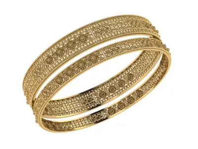 Indian Traditional Bracelets 3D print model