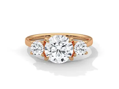 solitaire ring with detail images and 360 render videos 16 3D print model