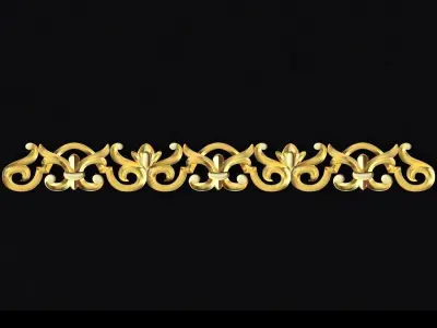 Central decor ornament for furniture 3D model 203