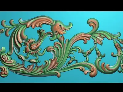 3d model of flowers and leaves 3D print model