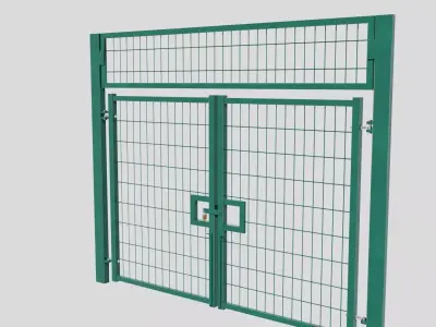 Football Soccer Fence Gate Low-poly 3D model