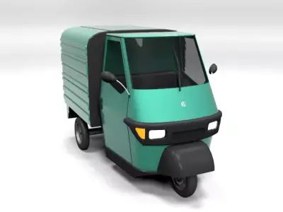PIAGGIO APE50 1971 LOWPOLY Low-poly 3D model