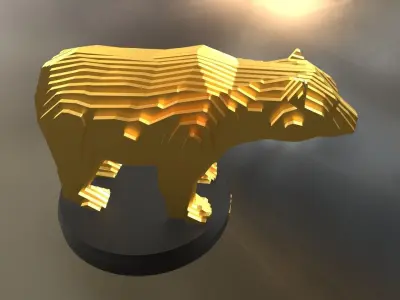 Parametric Bear Low-poly 3D model purchase