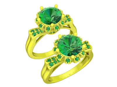A7474 Korean Style Luxury Diamond Engagement Ring 3D Model 3D print model