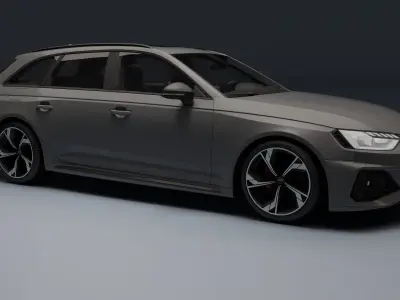 Audi RS4 Avant Low-poly 3D model