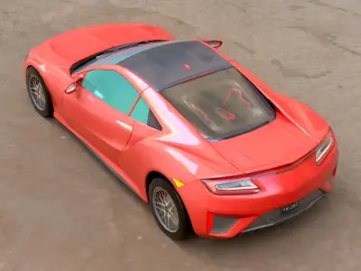 Acura NSTLX HD - Game Ready Low-poly 3D model