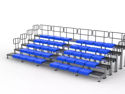 bleacher module 3D model