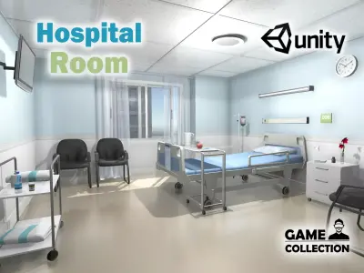 Hospital Room Low-poly 3D model