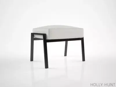 Holly Hunt Stilt Coupe Ottoman 3D model