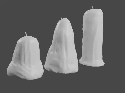 10cm Candle 3D model
