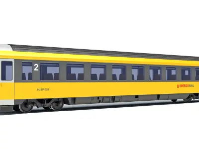 Passenger Train Car 3D model