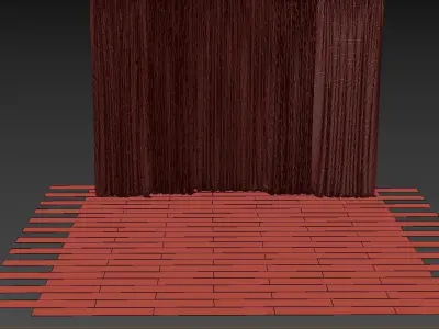 Curtains with tulle set 05  3D model