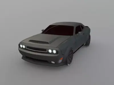 Dodge Challenger Low-poly 3D model