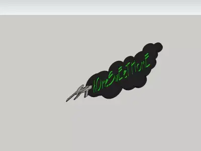 Simple keychain reads home sweet home Free 3D model