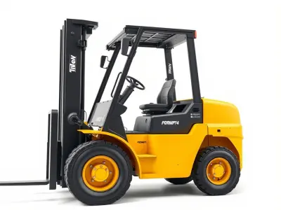 Forklift Truck D Model Pack Low-poly 3D model