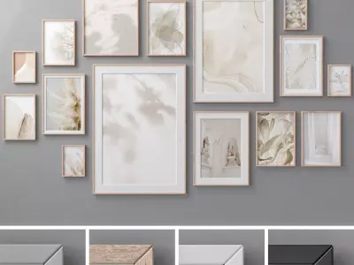 Photo Frames Set  90 3D model