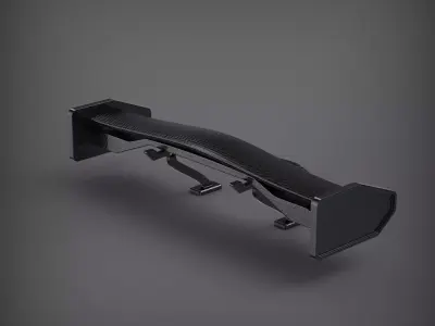 Spoiler tuning carbon industrial mechanical 3D model