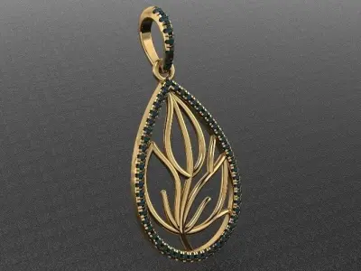 Leaf Pendant 3D print model