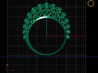 Women Stone Rings Diamond 3D print model 2