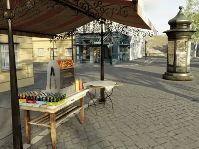 Waterfront Blender Scene - DAY 3D model