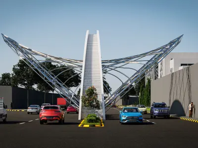 Entrance Steel Gate Only Model 3D model