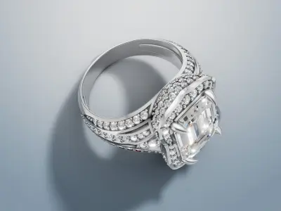 Engagement Ring 3D print model C 68 3D print model