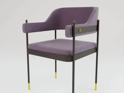 modern dining Chair Free 3D model