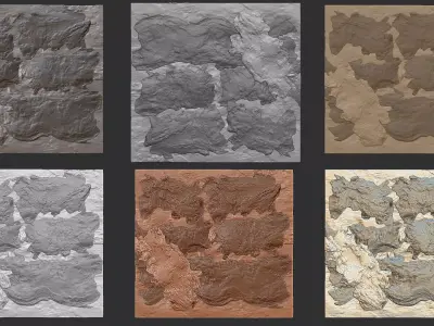 stone texture wall 3D model