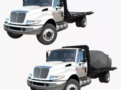 International Durastar tow truck Low-poly 3D model
