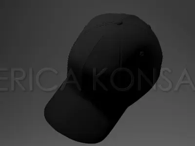 Realistic baseball cap for game characters  Low-poly 3D model