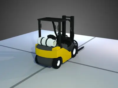 Low Poly Fork Lift Free low-poly 3D model