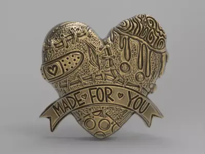 heart cnc model  3D print model