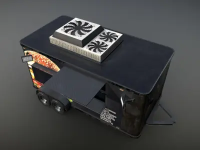 Food Truck  Low-poly 3D model