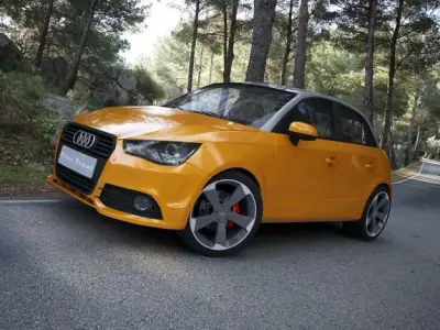 Audi A1 Sportback orange 3D model