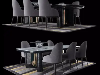 LUXURY - Charisma Dining Table Chair 3D model