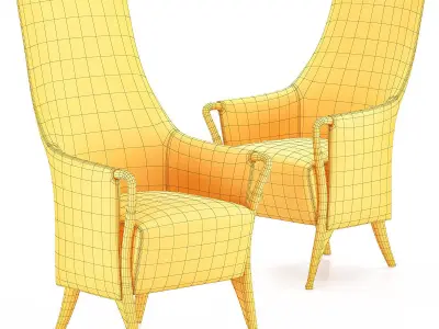 GiorgettiPROGETTI pair of armchairs Low-poly 3D model