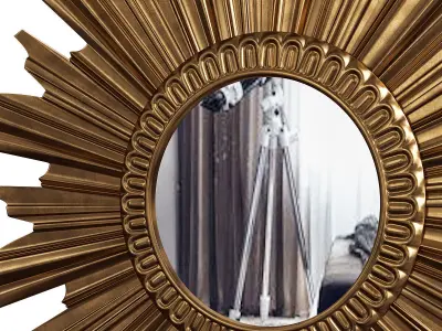  European SUNBURST MIRROR Low-poly 3D model