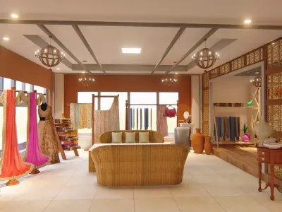 Saree Showroom Free 3D model