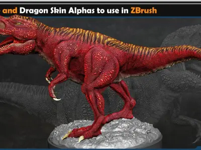 Reptile and Dragon Skin Brushes  Vol 05 3D model