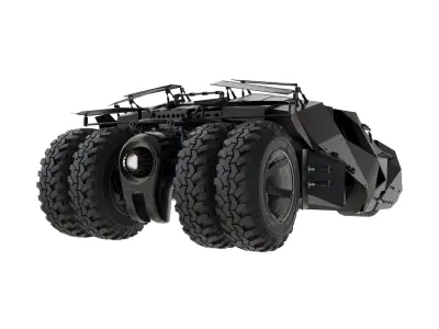 Batmobile Car Of Batman Low-poly 3D model