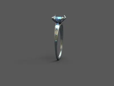 High-Quality 3D Ring Model Low-poly 3D model 2