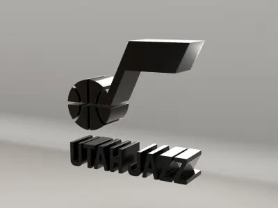 NBA Utah Jazz Logo 3D model