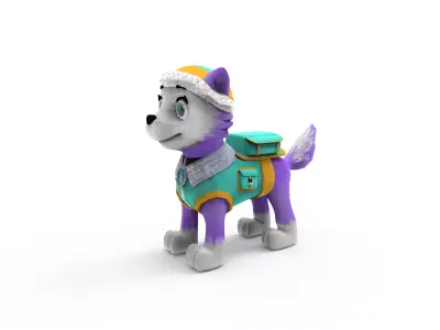 Everest Paw Patrol Low-poly 3D model