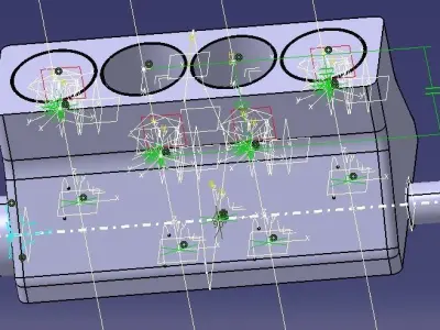 Engine 4 cylinder 3D model